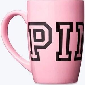 2 PINK Mugs w/Black Lettering  ( Black & Pink  )